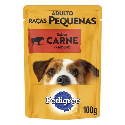 Ração Úmida Pedigree Sachê Carne ao Molho Cães Adultos de Raças Pequenas - 100 g
