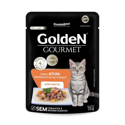 Ração Úmida PremieR Pet Golden Gourmet Atum para Gatos Adultos - 70 g