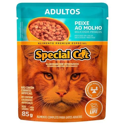Ração Úmida Special Cat Sachê Peixe para Gatos Adultos - 85 g