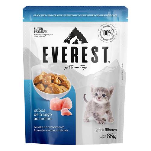 Ração Úmida Everest Cubos de Frango ao Molho para Gatos Filhotes - 85 g