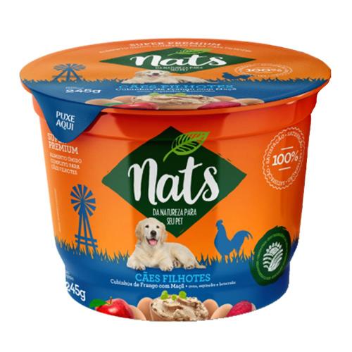 Ração Úmida Nats Cubinhos de Frango com Maçã para Cães Filhotes - 245 g
