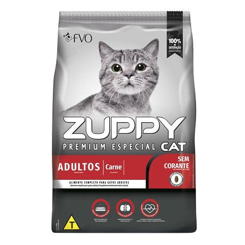 Ração Seca Zuppy Carne para Gatos Adultos - 1 Kg
