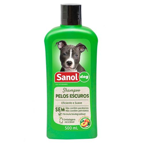 Shampoo Sanol Dog Pelos Escuros para Cães - 500 mL