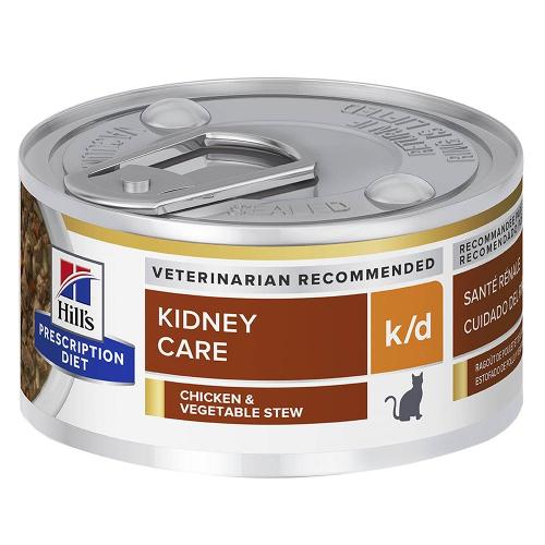 Ração Úmida Hill's Prescription Diet Lata k/d Cuidado Renal para Gatos - 82 g