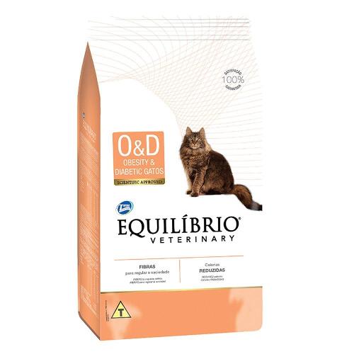 Ração Seca Total Equilíbrio Veterinary O&D Obesity & Diabetic Gatos Adultos - 2 Kg