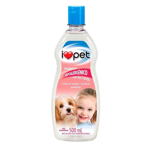 Shampoo I Love Pet Hipoalergênico para Cães e Gatos - 500 mL