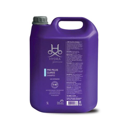 Shampoo Pet Society Hydra Groomers PRO Pelos Claros para Cães e Gatos - 5 Litros