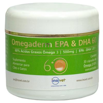Suplemento Inovet Omegaderm 30 Cápsulas 60% - 500 mg