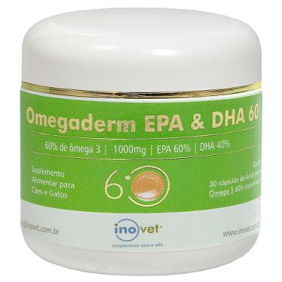 Suplemento Inovet Omegaderm 30 Cápsulas 60% - 1000 mg