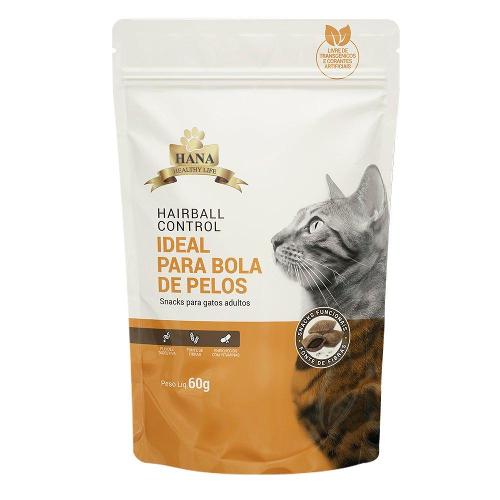 Snack Hana Healthy Life para Gatos Adultos Sabor Fígado Ideal para Bola de Pelos - 60g