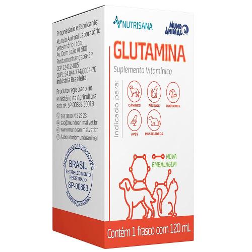 Suplemento Alimentar Glutamina Mundo Animal Nutrisana - 120 mL