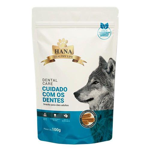 Snack Hana Healthy Life para Cães Adultos Sabor Frango Cuidado com os Dentes - 100g
