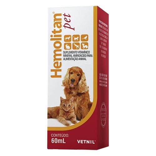 Suplemento Vitamínico Hemolitan Pet Gotas - 60 mL