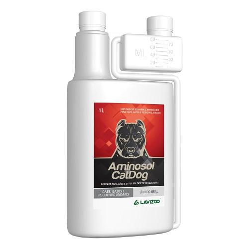 Suplemento Vitamínico Aminoácido Lavizoo Aminosol CatDog para Cães, Gatos e Pequenos Animais