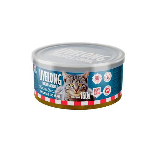 Alimento Natural Livelong Delícias do Mar para Gatos - 150 g