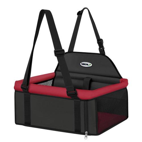 Assento Tubline Transpet Vermelho e Preto para Cães e Gatos - até 10 Kg