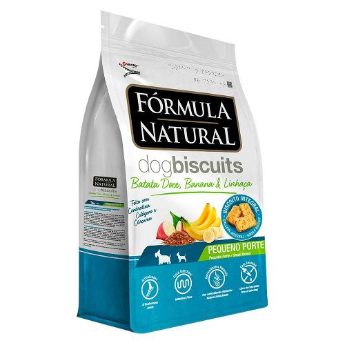 Biscoito Fórmula Natural Super Premium para Cães Porte Mini e Pequeno Sabor Banana e Batata Doce