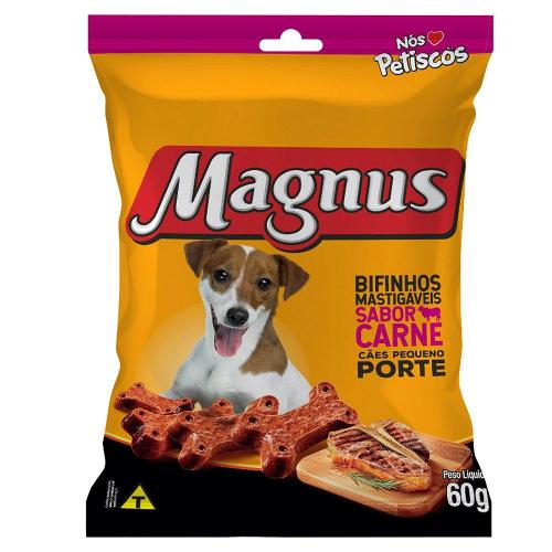 Bifinho Magnus para Cães Adultos Porte Mini e Pequeno Sabor Carne - 60g