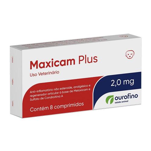 Anti-inflamatório Ourofino Maxicam Plus de 8 Comprimidos - 2 mg