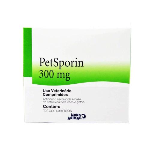 Antibiótico Mundo Animal  Petsporin Caixa 12 Comprimidos - 300 mg