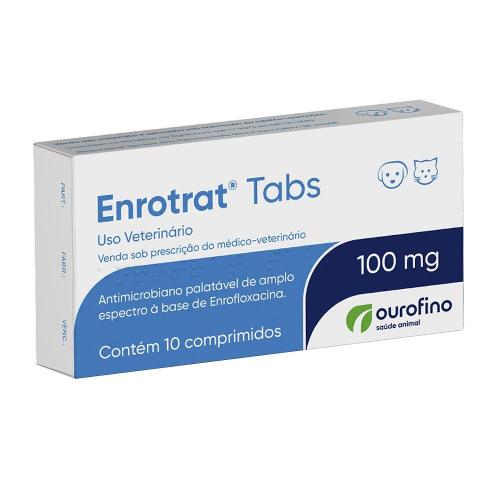 Antimicrobiano Ouro Fino Enrotrat Tabs de 10 Comprimidos - 100 mg