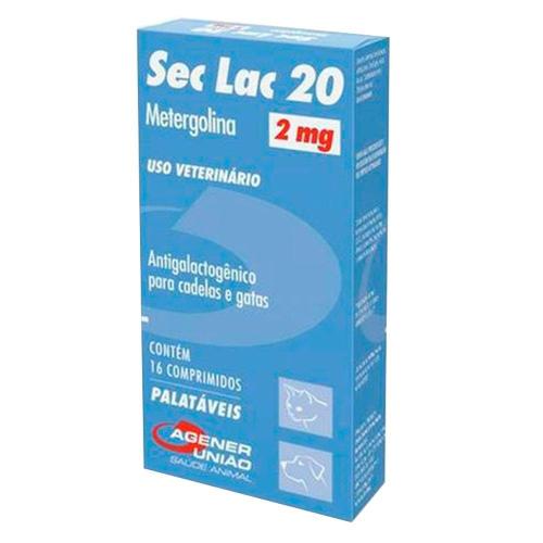Antigalactogênico Agener União Sec Lac para Cadelas e Gatas 16 Comprimidos - 2,0 mg
