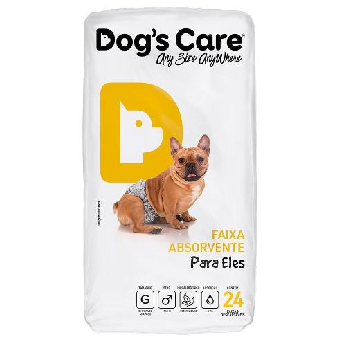 Faixa Absorvente Dog's Care Para Eles 24 Unidades - Tam. G