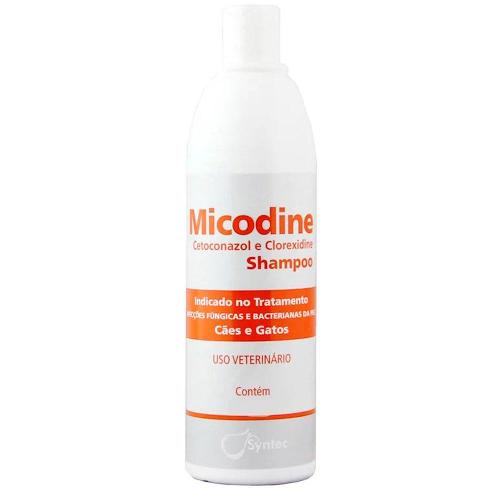 Micodine Shampoo Syntec Cetoconazol e Clorexidine para Cães e Gatos - 500 mL