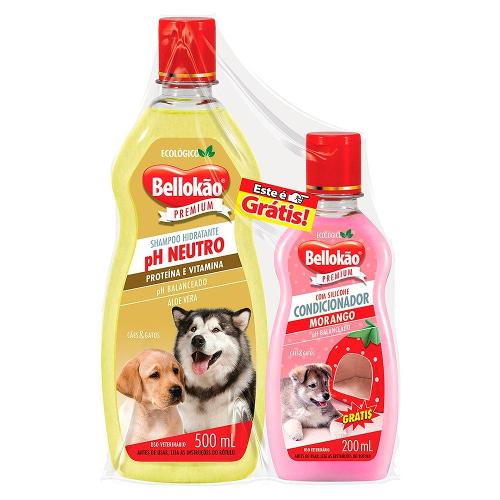 Kit Bellokão Shampoo Neutro + Condicionador Morango - Kit
