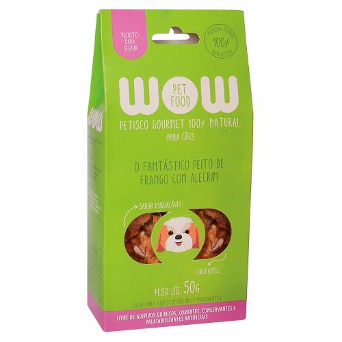 Petisco WOW Pet Food Natural para Cães Sabor Frango e Alecrim - 50g