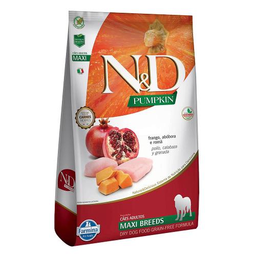 Ração N&D Pumpkin Frango Cães Adultos Raças Grandes- 10,1 Kg
