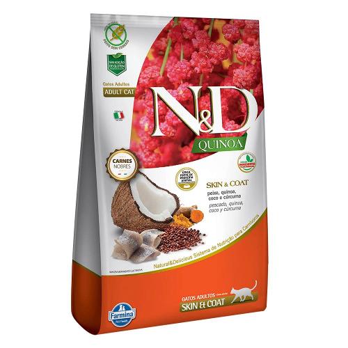 Ração N&D Quinoa Skin & Coat Peixe Gatos Adultos - 400 g