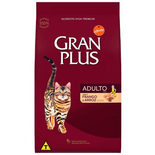 Ração Gran Plus Frango e Arroz para Gatos Adultos - 10,1 Kg