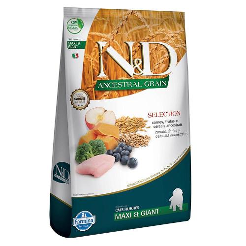 Ração Farmina N&D Ancestral Grain Selection Carnes e Frutas para Cães Filhotes Raças Grandes - 15 Kg