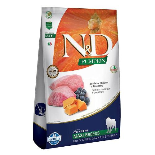 Ração Farmina N&D Pumpkin Carnes Nobres Cordeiro para Cães Adultos de Raças Grandes - 10,1 Kg