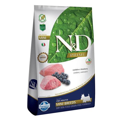 Ração Farmina N&D Prime Cordeiro e Blueberry Cães Adultos Raças Pequenas - 2,5 Kg