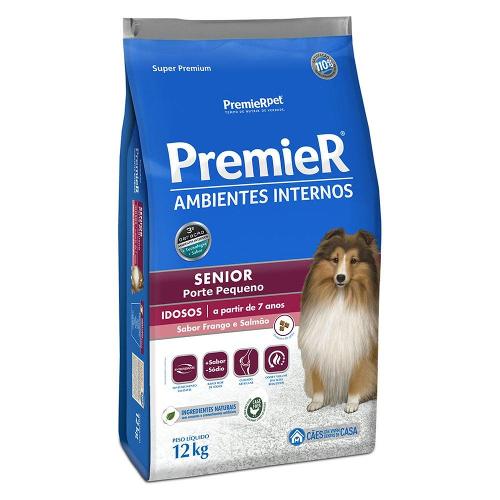 Ração Premier Pet Ambientes Internos Cães Sênior - 12 kg