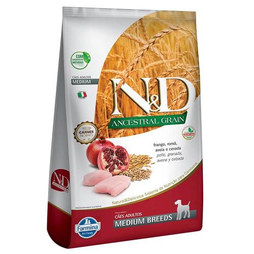 Ração Farmina N&D Ancestral Grain Frango Cães Adultos Raças Médias - 2,5 Kg