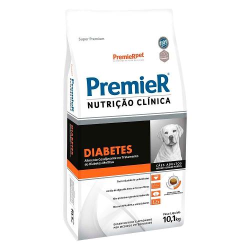 Ração Premier Pet Nutrição Clínica Diabetes para Cães Adultos Médio e Grande Portes - 10,1 Kg