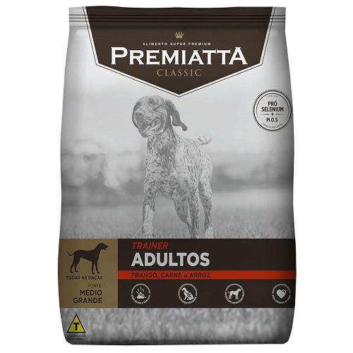 Ração Premiatta Classic Trainer para Cães Adultos de Porte Médio - 15 Kg