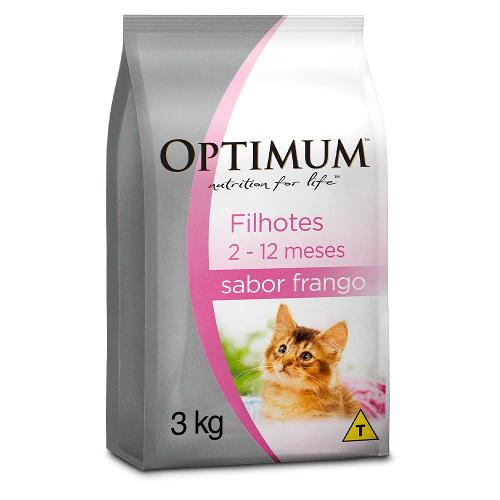 Ração Optimum Frango para Gatos Filhotes 2 a 12 meses - 3 Kg