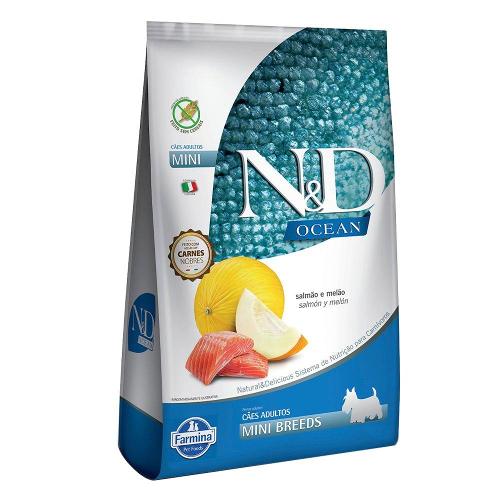 Ração Seca Farmina N&D Ocean Salmão e Melão para Cães Adultos Raças Pequenas - 2,5 Kg