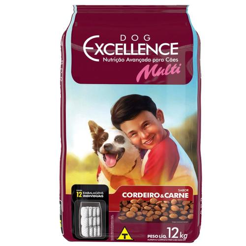 Ração Dog Excellence Multi Cordeiro e Carne Cães - 12 Kg