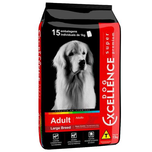Ração Seca Dog Excellence Super Premium Arroz e Frango para Cães Adultos Raças Grandes - 15 Kg