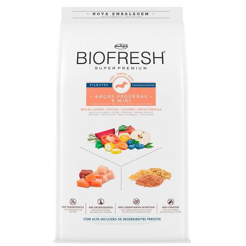 Ração Seca  Mix de Carne, Frutas, Legumes e Ervas Frescas Cães Filhotes de Raças Pequenas e Minis