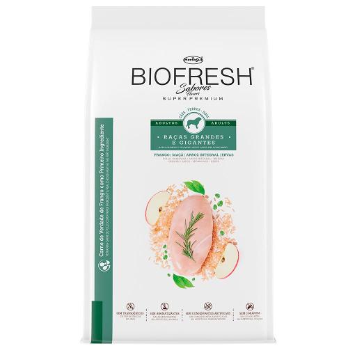 Ração Seca Biofresh Frango, Maçã, Arroz integral e Ervas Cães Adultos Raças Grandes e Gigantes