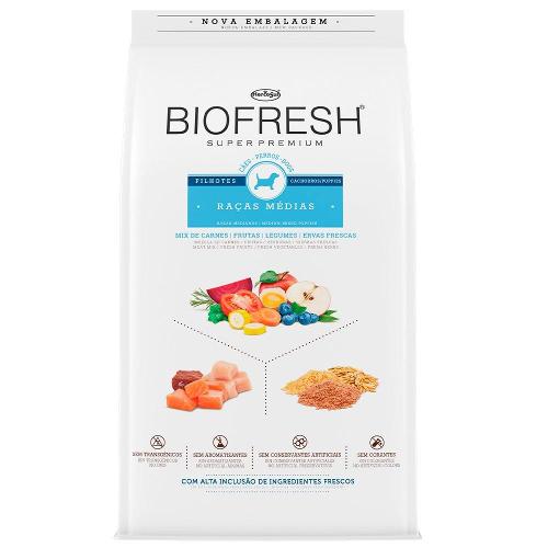 Ração Seca Biofresh Mix de Carne, Frutas, Legumes e Ervas Frescas Cães Filhotes de Raças Médias