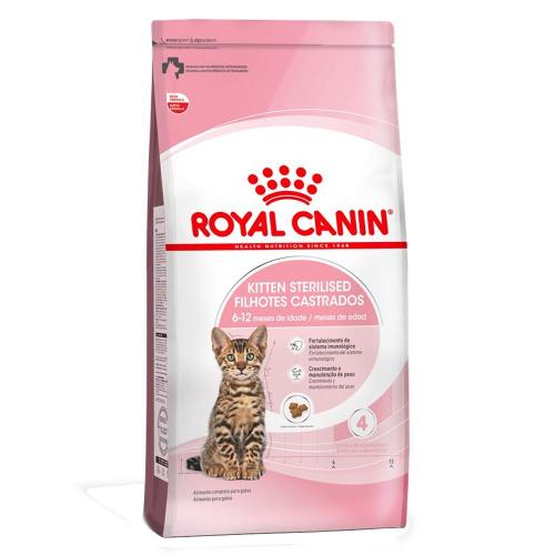 Ração  Feline Health Nutrition Kitten Sterilised para Gatos Filhotes Castrados de 6 a 12 meses