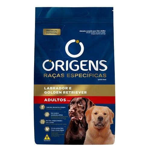 Ração Seca Origens Premium Especial Raças Específicas para Cães Adultos das Raças Labrador e Golden Retriever - 15 Kg