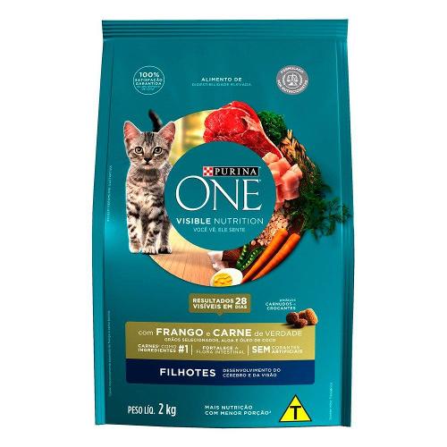 Ração Purina One Frango e Carne Gatos Filhotes - 2 Kg
